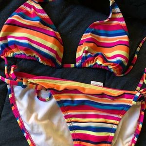 Two piece stripped bikini